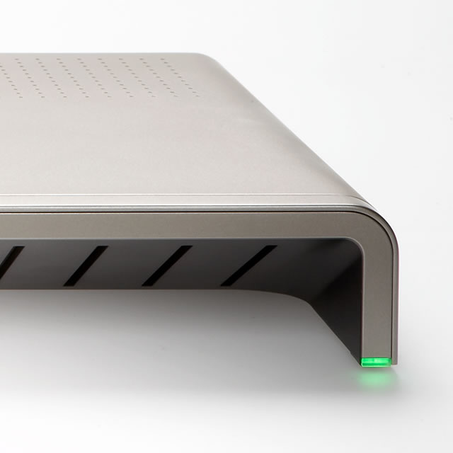 DVDO Edge HD video processor design detail with green light