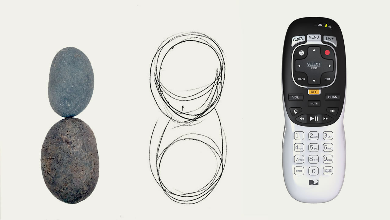 DirecTv remote control design inspired by pebbles