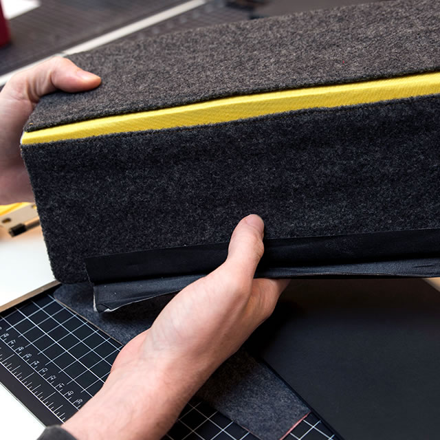 Logitech AnyAngle iPad case fabric prototype