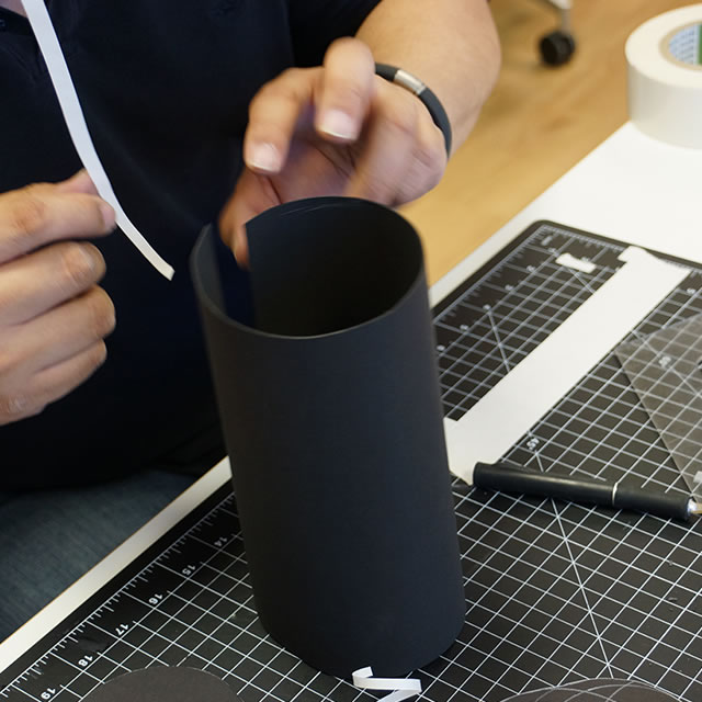 UE Boom portable speaker packaging prototyping