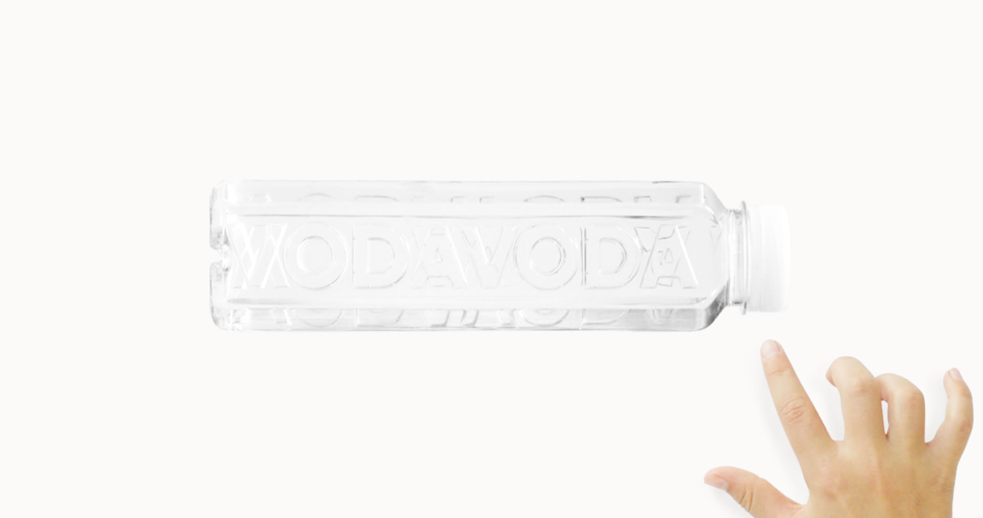 Vodavoda water bottle embossed logo 