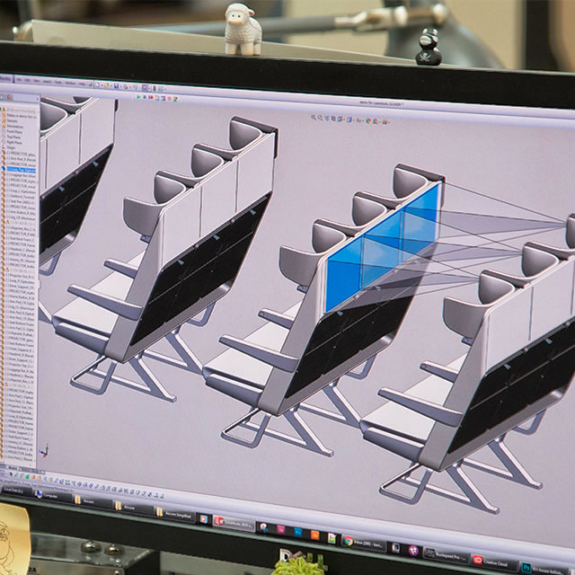 AirCom Pacific airplane seats CAD